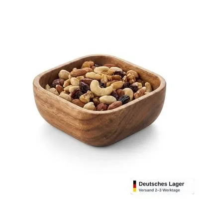Holzschale rund 12,5x4,5 cm Akazienholz Xani Servierschale Snackschale für Dips