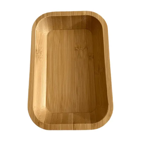 Holzschale 18 x 12 x 3,5 cm flach rechteckig Servierschale Snackschale Holz