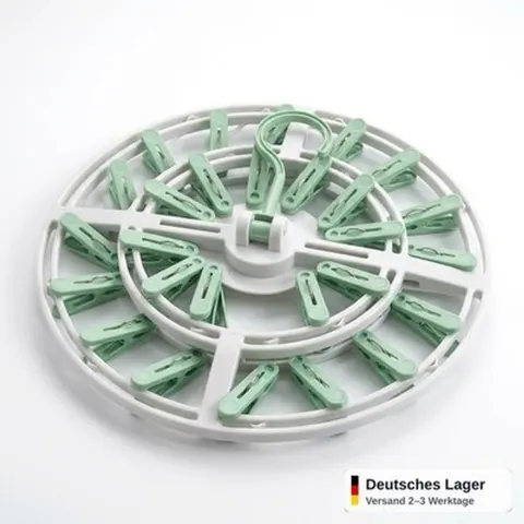 Wäschespinne Doppelpack 2x 28 Klammern faltbar Hänge-Wäscheständer Balkon Set