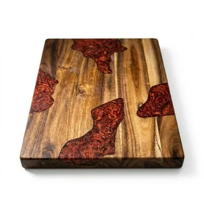 Xani Holz Schneidebrett 31x24 cm, 1,5 cm dick, Küche, Holzbrett, Schneidunterlag