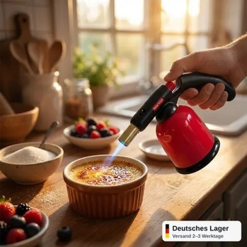 Gasbrenner Flammenbrenner Lötlampe Butan verstellbar Küche Werkstatt