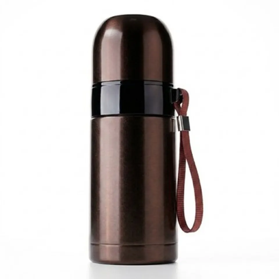 Isolierflasche 500 ml Xani Edelstahl 7x7x23.5 cm für heiße und kalte Getränke