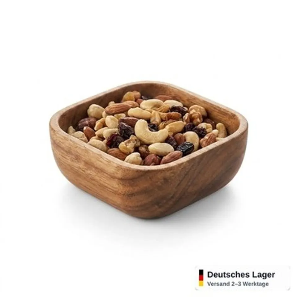 Holzschale rund 12,5x4,5 cm Akazienholz Xani Servierschale Snackschale für Dips