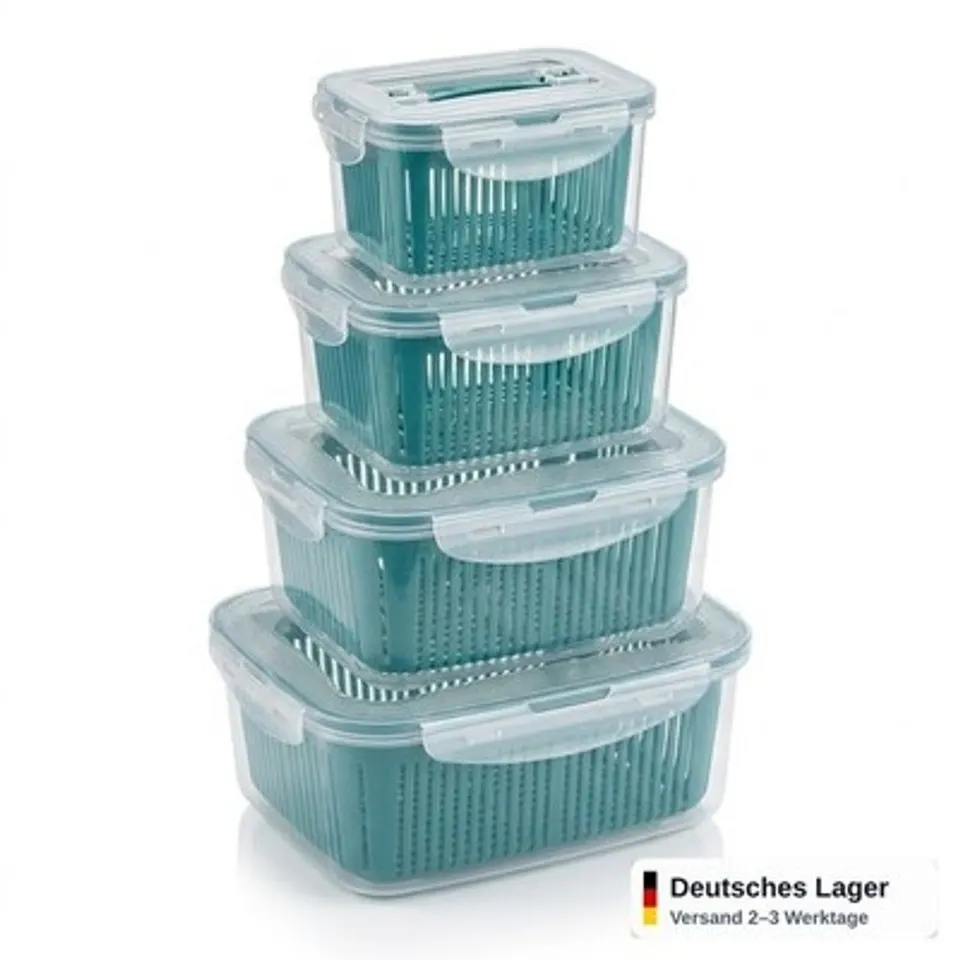 Frischhaltedosen 5er Set Xani Vorratsdosen mit Deckel BPA-frei stapelbar