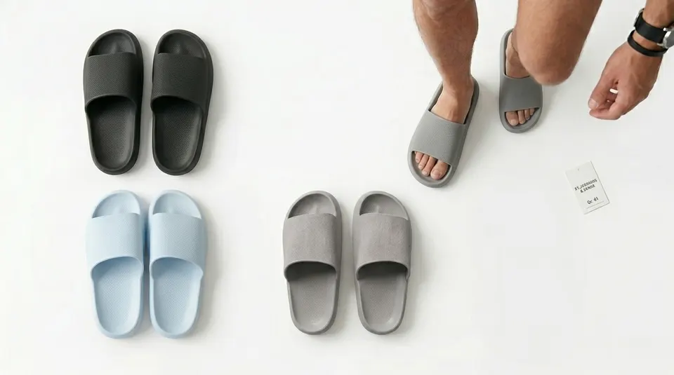 Cloud-Slipper Herren Hausschuhe EVA-Sohle 4cm Badelatschen Pool-Slipper