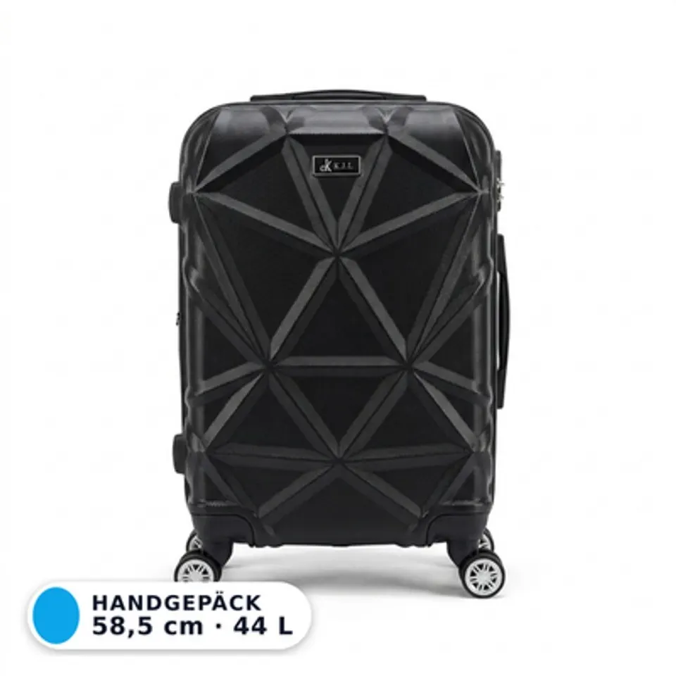 Hartschalenkoffer Handgepäck Trolley - K.J.L - 58,5 cm - 44 L - ABS - 4 Farben