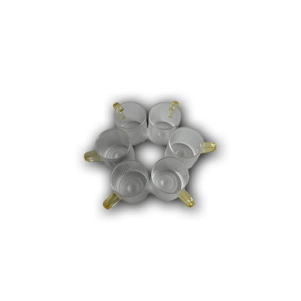 Teegläser 6er Set Mit Goldgriff 110 ml
