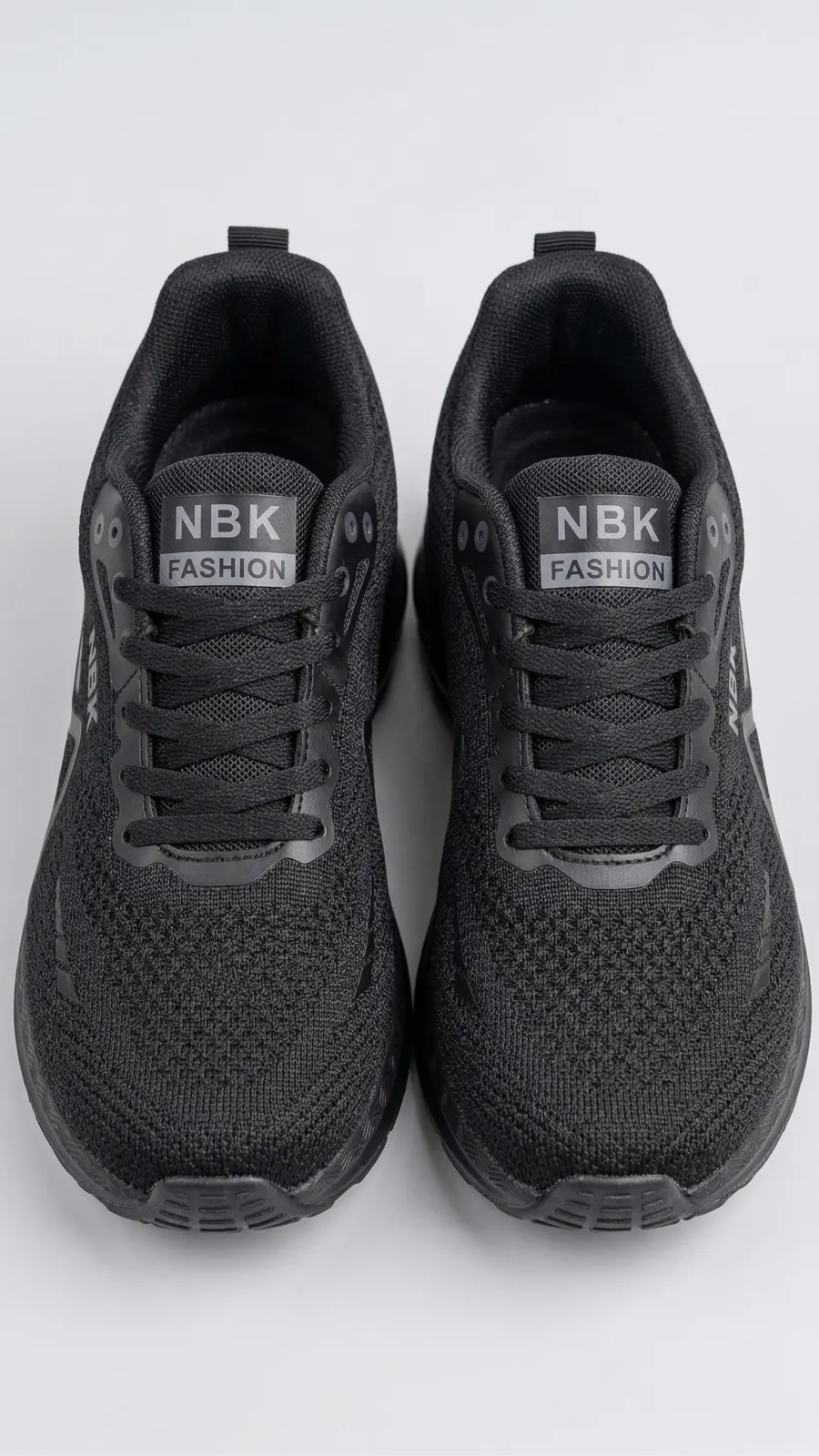 Sneaker NBK All Black Edition Schwarz Sportschuhe Mesh atmungsaktiv Dämpfung
