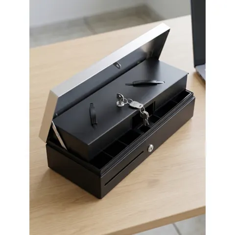 Exklusive Profi-Kassenschublade mit Doppel-Deckel-System RJ11/12 Seriell